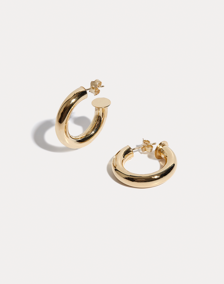 Chunky Gold Hoop Earrings